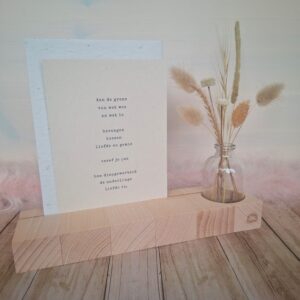 Troostplekje Grens met droogboeketje