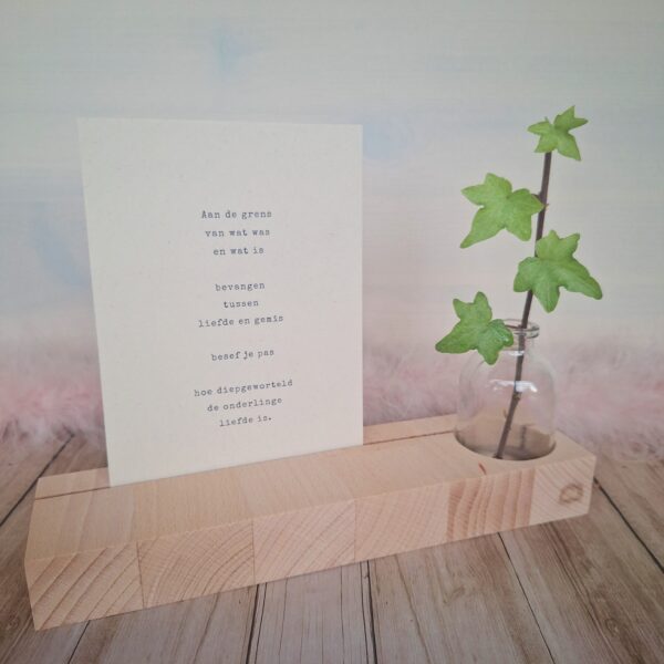 Troostplekje Grens met plantje