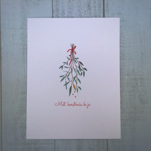 Kerstkaartje troost 'met kerstmis ik je' Kerstkaartje troost 'met kerstmis ik je'