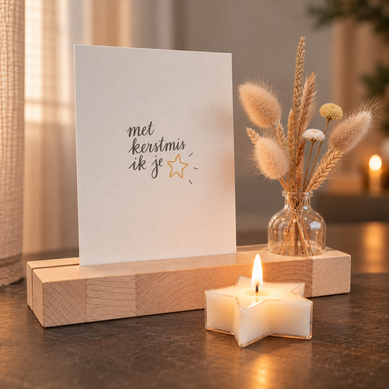 Troostplekje Met Kerstmis ik je (ster)