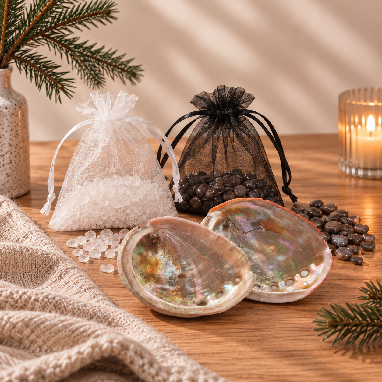 Kerst adventskalender met edelstenen en bijzondere mineralen