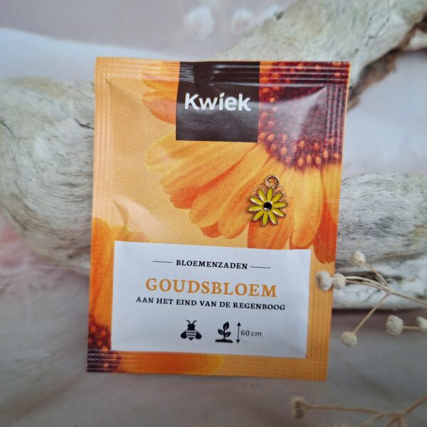 bloemenzaden goudsbloem + bedeltje