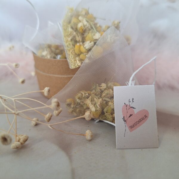 kamillethee met Troostcadeau label