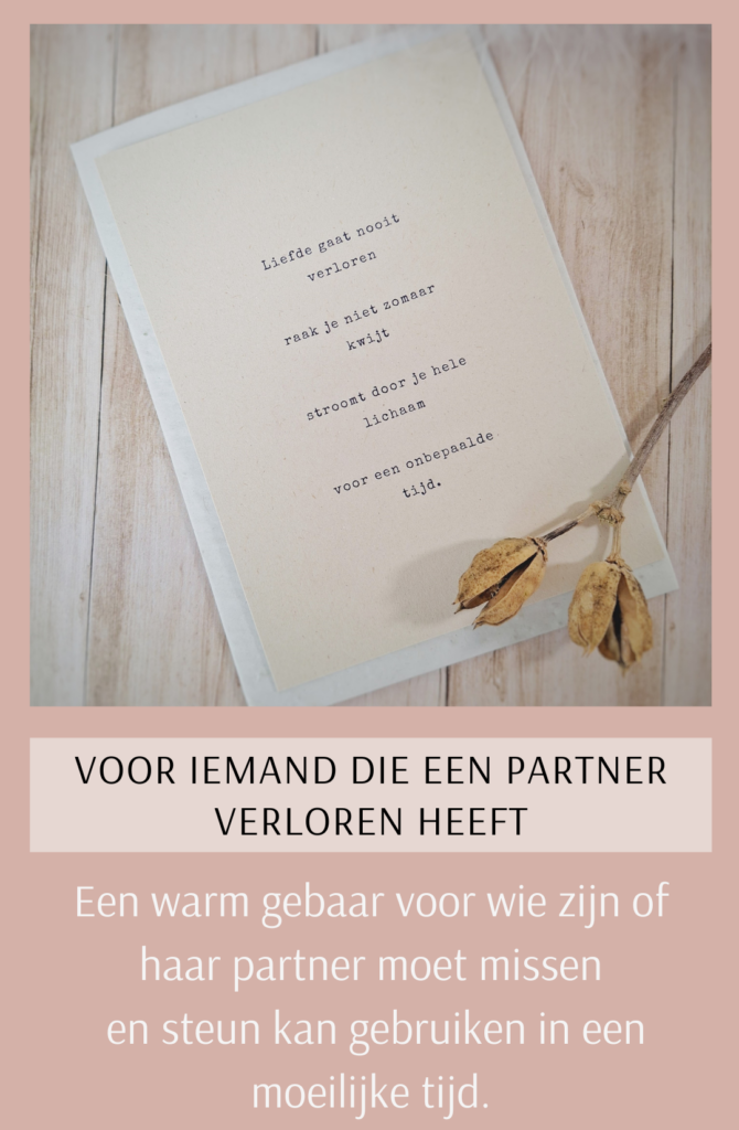 Troostcadeau bij verlies partner