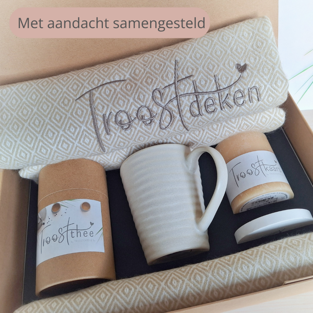 Troostdoos met troostgeschenken als warm en betekenisvol cadeau bij verlies