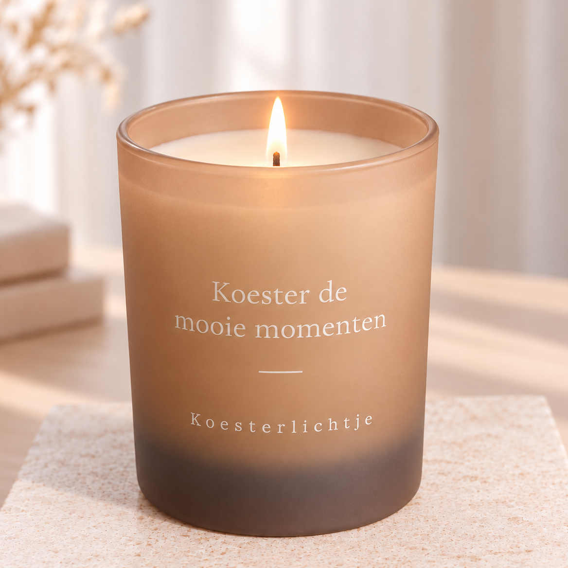 Brandend warm buin Koesterlichtje als zachte troost bij verlies